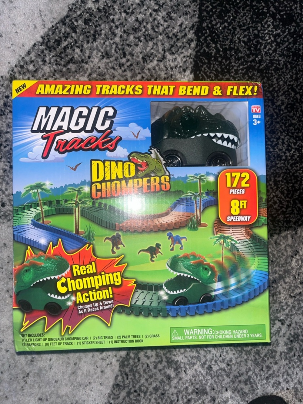 Dino Chompers Kids Dino Racing Set - Green